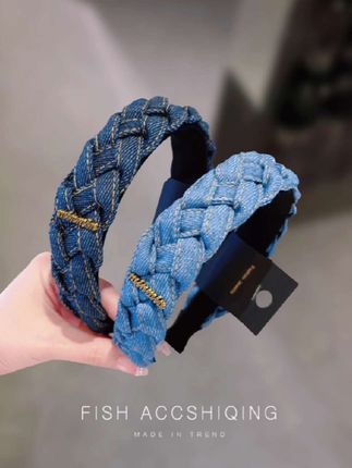 复古牛仔褶皱发箍布艺头箍女法式个性高级感宽边发窟发饰#发饰头饰真的很加分 #头饰发饰#饰品搭配 #好物推荐🔥