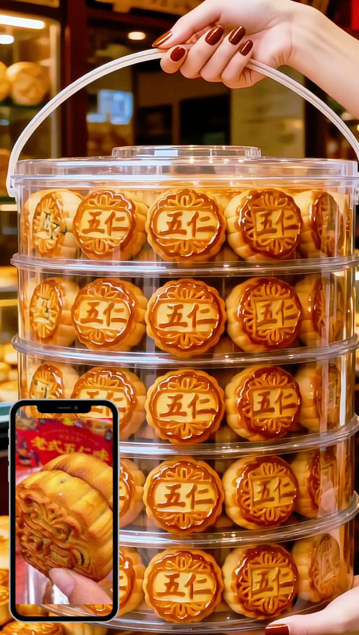 老式五仁月饼。满满的料,皮薄馅多,吃出小时候的味道#月饼#五仁月饼#中秋节#国庆节#小时候味道