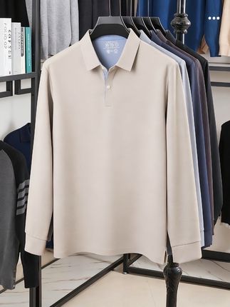 【内里磨毛】【高档无痕】秋季男士翻领polo衫男休闲长袖时尚内搭上衣#品质男装 #穿出高级感 #只做高品质 #polo衫 #型男必备
