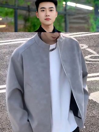 #男士立领夹克外套#潮男穿搭 #男士外套#时尚男装#男士搭配