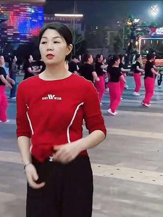 2025秋上新广场舞高弹螺纹棉跳舞运动健身长袖秋款新款修身T #面料柔软舒适 #谁穿谁好看 #夏季新款 #遮肉显瘦 #洋气减龄