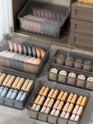 佳帮手内衣内裤袜子三合一收纳盒家用贴身衣物整理盒衣柜分格器#三合一收纳合#内衣内裤袜子收纳#衣物整理合