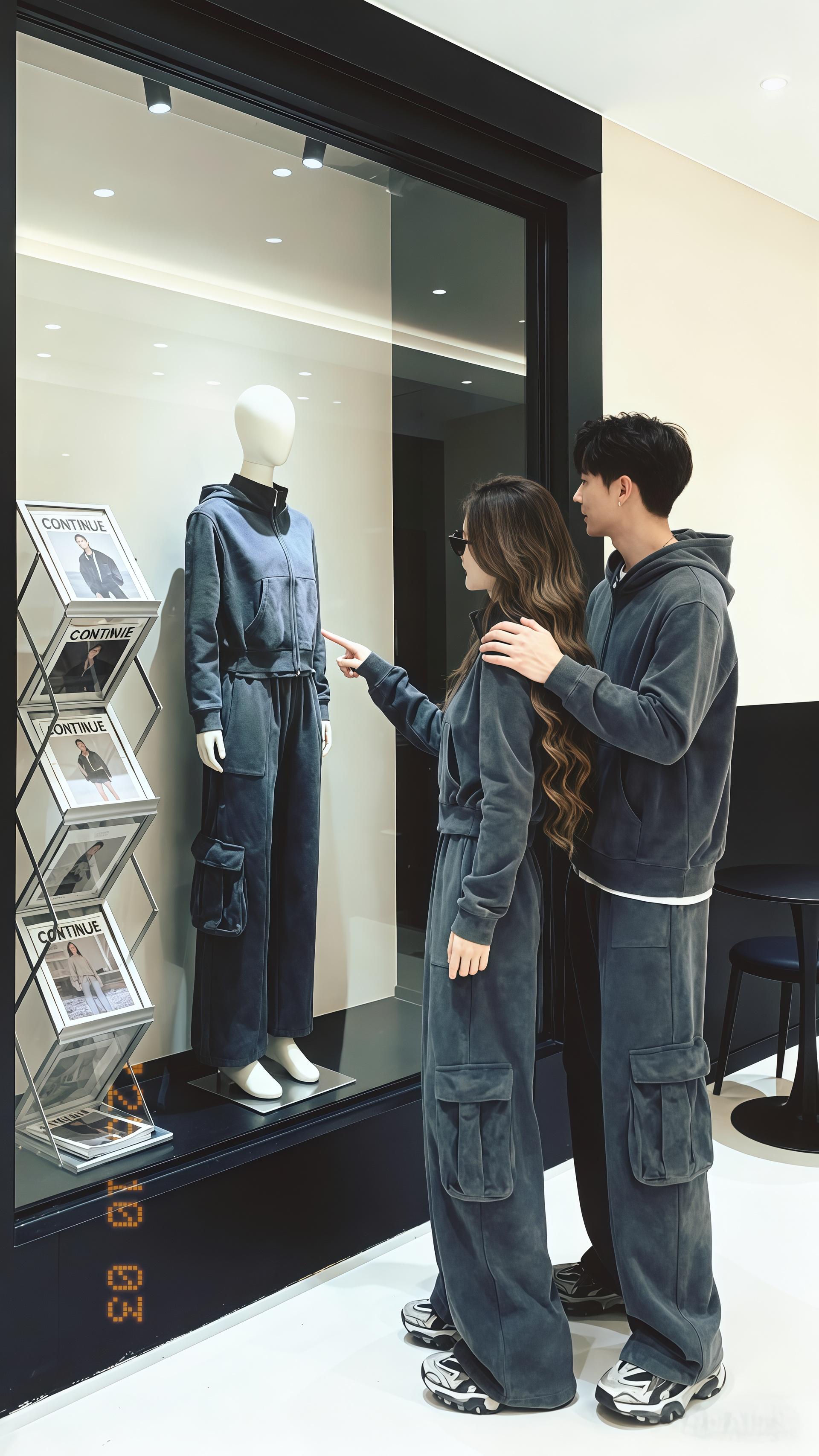 咖啡香混着杂志油墨味飘过来时,晚晚正低头挑《JIL SANDER》。身上这套深灰运动套装软乎乎的,却被铆钉包和老爹鞋衬得酷劲十足——短款上衣掐出腰线,阔腿裤的大口袋晃悠悠,像把“松弛感”和“潮酷感”拧成了一股绳。 指尖刚碰到杂志封面,帽檐下的目光忽然亮了:“这套西装look,和我身上这套风格反差好大,但都好戳我。”旁边小桌上的拿铁还冒着绵密奶泡,她却已经在想:下次用这套运动装搭不同配饰,会不会又有新感觉? 黑框里的时尚画报翻了又翻,可她身上这幕,倒像是把“一个人的穿搭灵感时刻”,悄悄定格在了咖啡馆的暖光里。#秋天第一杯琥珀流光 #秋日户外就穿琥珀系 #这个秋天被琥珀系治愈了 #早秋冷冽又随性的气质穿搭#国庆穿搭这就开始预备了