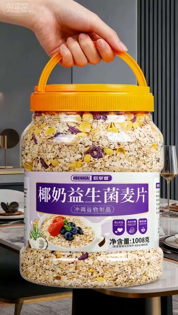 椰奶益生菌燕麦片。#强烈推荐 #早餐推荐 #早餐代餐 #燕麦片 #即食麦片