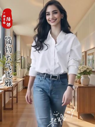 春秋季高级感白色衬衫,简约气质,时尚百搭,不挑年龄,不挑身材 #优雅气质 #高级感穿搭 #穿搭分享 #早秋穿搭