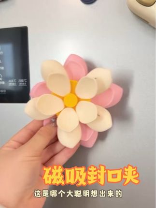 这种封口夹双层叠加的设计,磁吸的还能当冰箱贴用,看着既高级又精致。#好物推荐🔥 #磁吸 #封口夹