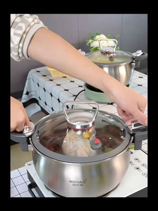 #微压锅#微压炖煮锅   迈巴赫不锈钢汤锅微压炖煮锅