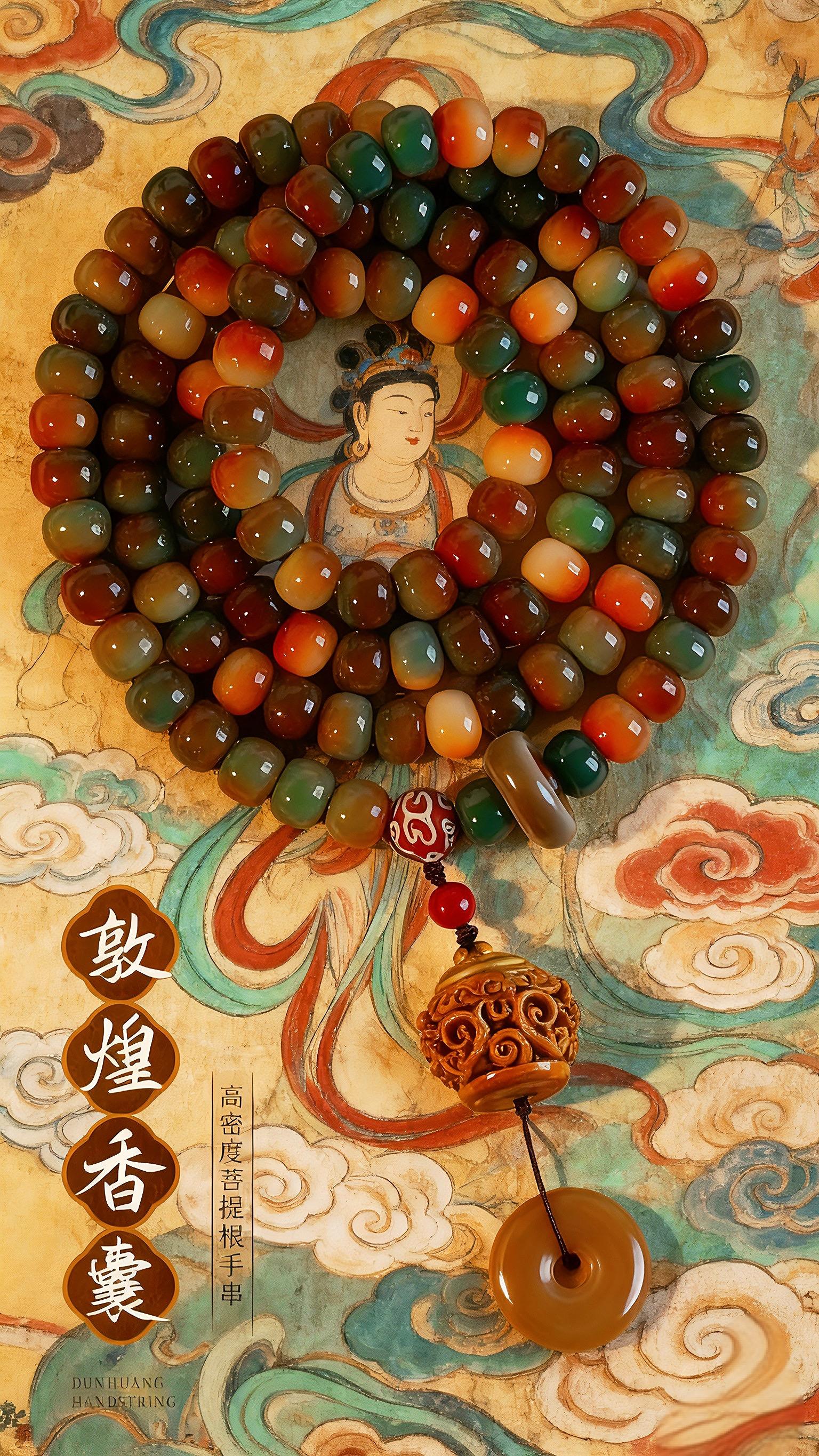 正宗敦煌天然菩提108缠枝花菩提手串 可手戴脖戴多圈手持文玩🖐️#文玩手串 #文玩爱好者 #文玩爱好者 #手串搭配 #盘串 @DOU+上热门