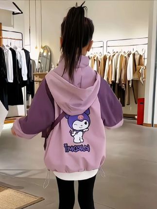 #我要上热门🔥买了买了春秋款洋气中大童库洛米时尚风衣拼色外套便宜又好看#生女儿就是用来打扮的#谁穿谁好看#高品质童装#外套