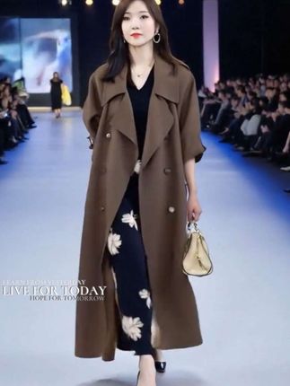 #气质风衣外套#时尚风衣穿搭#宽松减龄时尚百搭#做个时尚女神