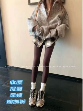 【每年必囤】2色!25新款高腰收腹提臀瑜伽裤打底裤鲨鱼裤运动裤#高腰收腹提臀裤 #瑜伽裤 #鲨鱼裤
