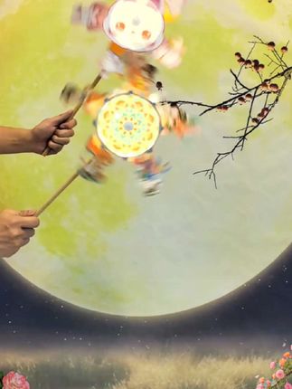 中秋节旋转风车灯发光幼儿园儿童手提灯笼材料包手工diy花灯防水#中秋 #国庆 #好物推荐🔥 #爆款 #手工