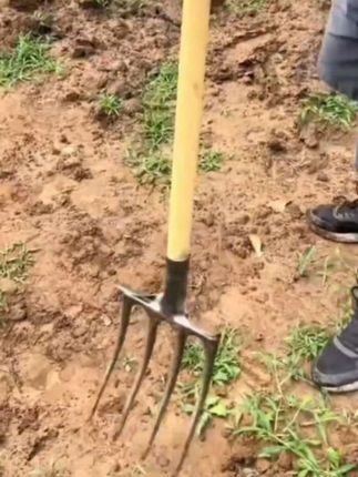 农用翻地叉子锰钢钢叉松土神器翻土挖地新型一体加厚重型叉头