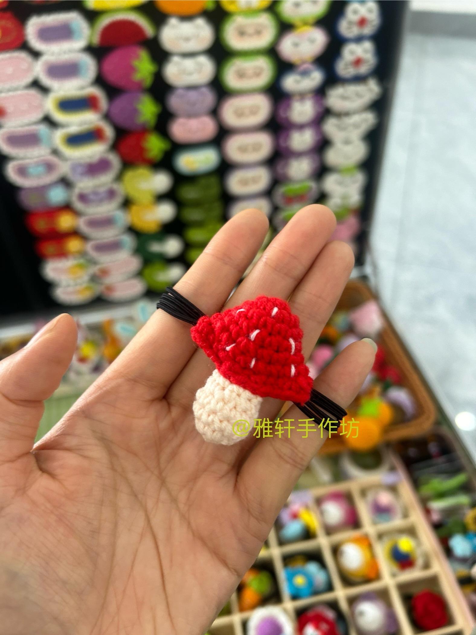 蘑菇🍄发圈#毛线钩织