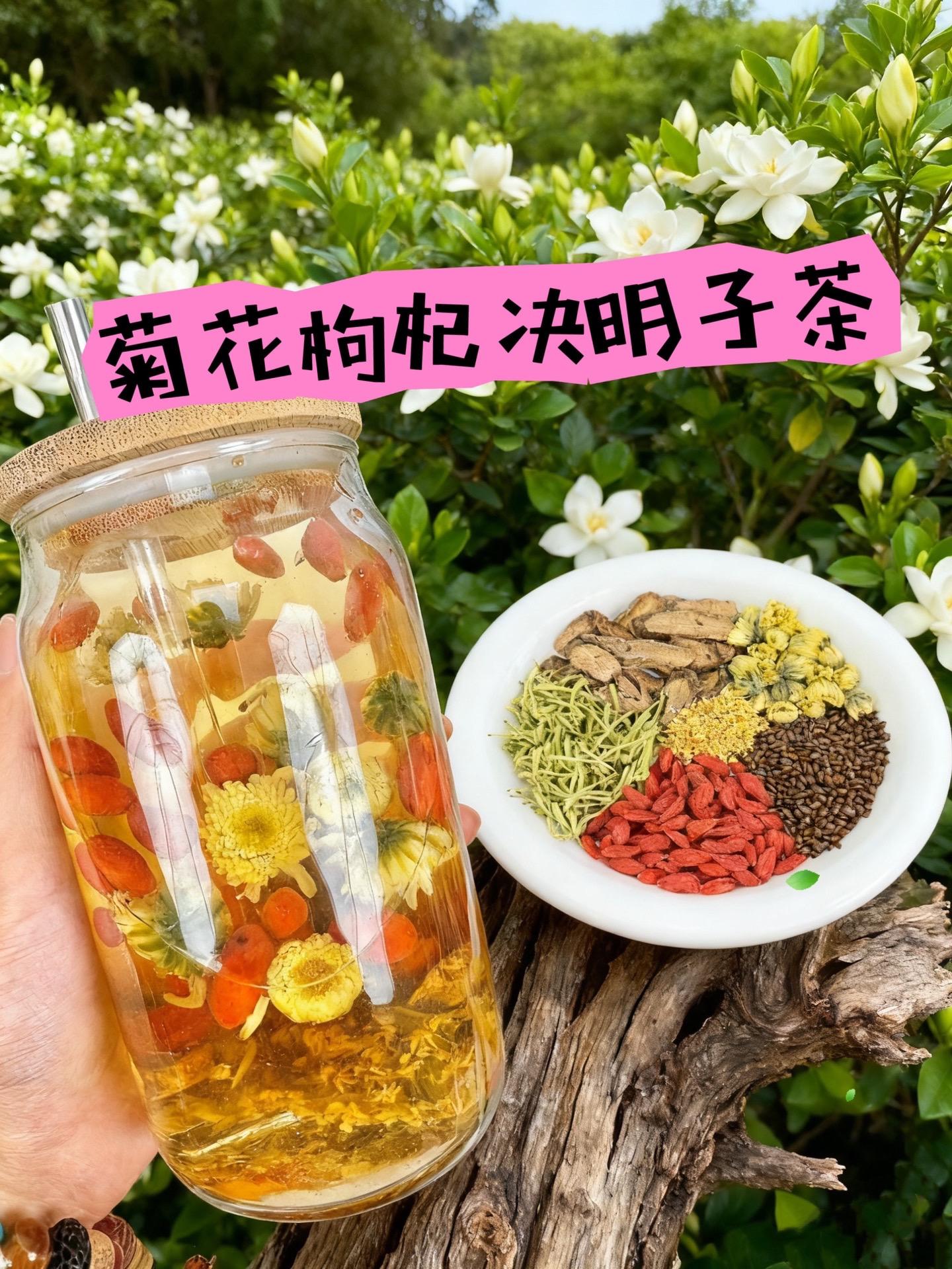 #菊花茶#菊花枸杞茶#菊花决明子茶#菊花枸杞决明子茶#每日一茶