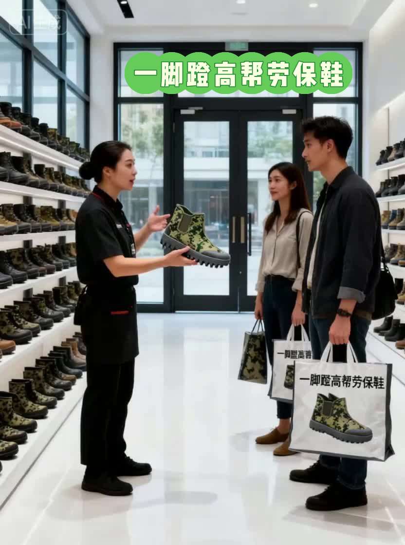 #高帮劳保鞋#防滑耐磨#透气舒适 #高帮设计#男女同款