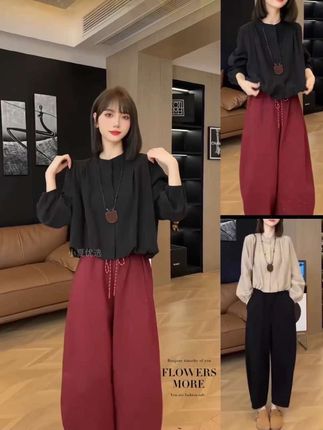 #简约大气 #休闲穿搭 #休闲套装 #减龄气质 #藏肉显瘦穿搭