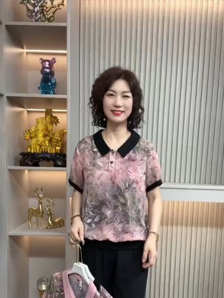 时尚洋气简约大气上档次凉快雪纺衫妈妈装#夏季穿搭 #谁穿谁好看 #高端大气上档次这也太漂亮了 #质量杠杠的好