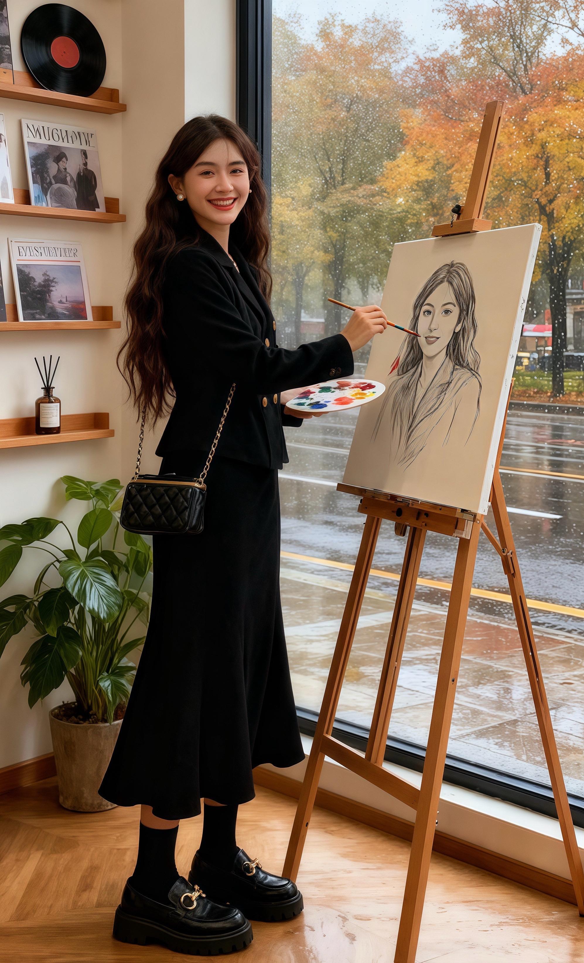 暖冬的灯芯绒约定。降温那天,林晓在服装店角落看见这套灯芯绒套装时,指尖先一步触到了面料——暖融融的米咖色,像奶奶织的旧毛衣。 试穿时,收腰外套恰好裹住她的腰腹,不显臃肿;半身裙长度到膝盖,走动时裙摆轻轻晃,藏住了她在意的小腿线条。镜子里的自己,终于不是被宽大衣服吞没的模样。 她穿着这套衣服去赴闺蜜的火锅约,推门时风裹着雪粒扑来,外套挡住了寒意。闺蜜抬头笑:“你今天好像裹着一块会发光的小太阳。” 后来每次降温,林晓都会翻出这套灯芯绒套装,它不仅是衣服,更是每个寒冷日子里,给自己的一份温暖底气。#爱了爱了 #高级感穿搭 #优雅气质 #温柔穿搭 #韩系穿搭