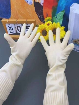 #加长加厚乳胶手套#厨房洗碗橡胶耐用手套#做家务活清洁手套#洗衣服防水手套#生活好帮手