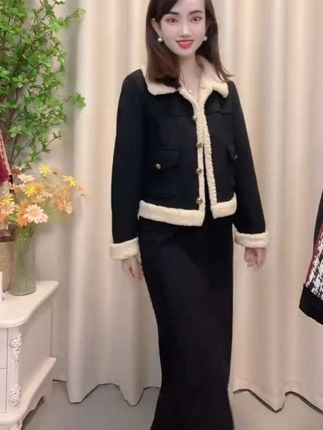 小香风优雅短外套#小香风套装 #女装 #显瘦搭配 #秋冬穿搭 #优雅气质