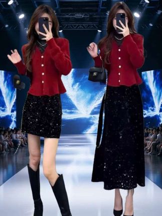 #秋冬穿搭 #小香风 #两件套 #好身材好气质 #谁穿谁漂亮