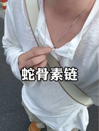 真的很帅 搭配老钱风的氛围感 很拉气质#项链吊坠 #男生变帅 #男生配饰 #蛇骨链 #男生项链
