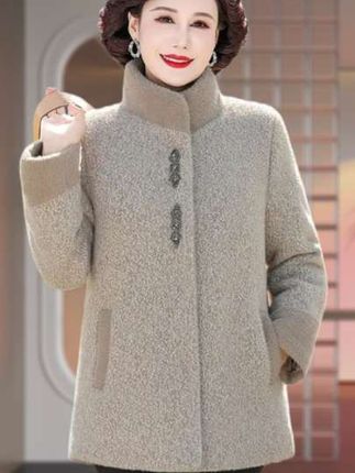 #妈妈穿搭 #中老年 #毛呢大衣 #夹棉外套 #秋冬穿搭