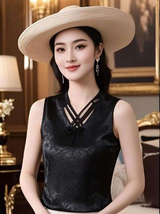 这个无袖缎面背心真是美翻了!外穿内搭都好看#吊带背心#背心穿搭 #洋气小衫 #打底衫 #时尚穿搭