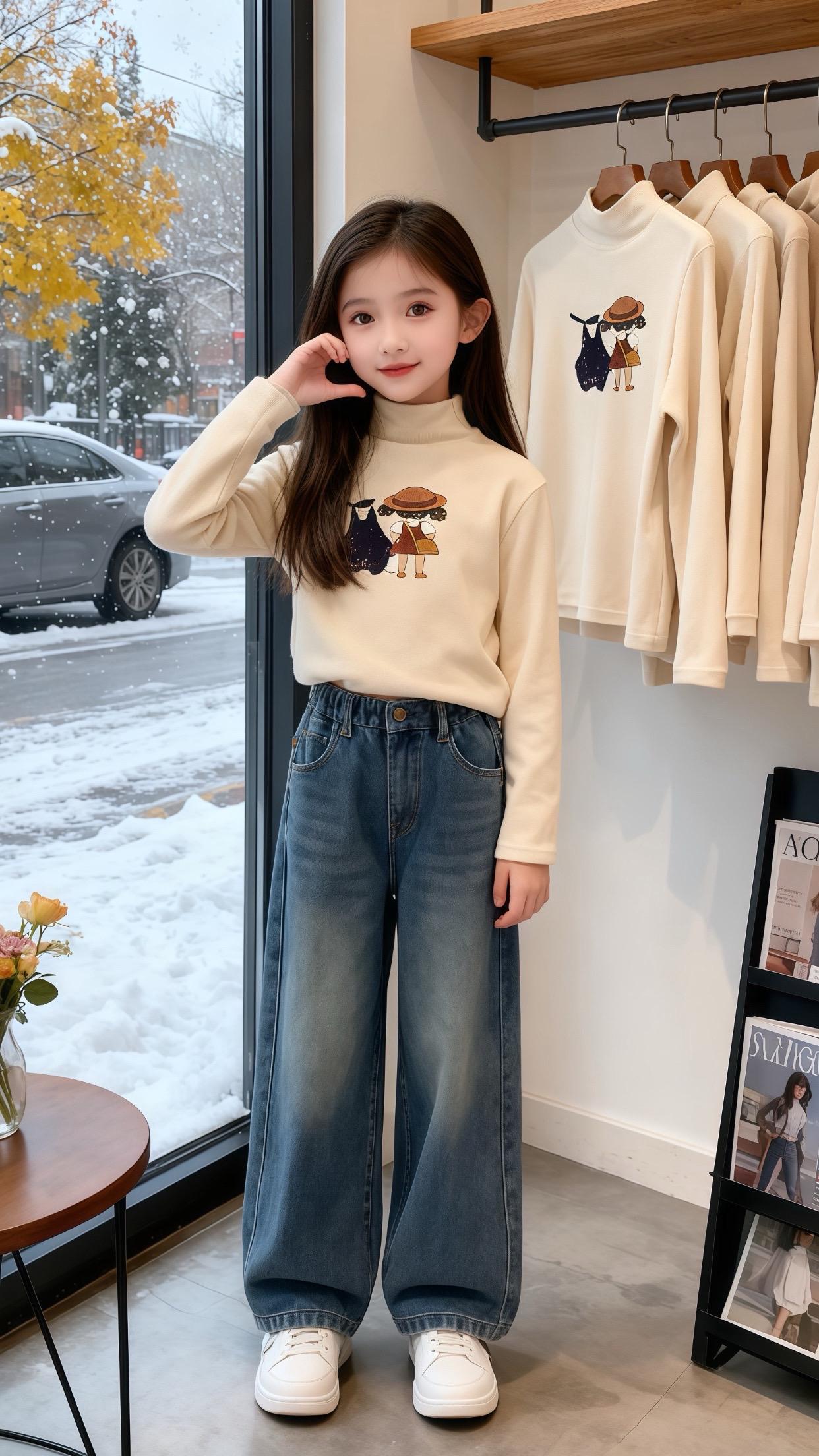 #谁穿谁好看 #潮童必备 #打底衫 #女童穿搭 #高品质童装