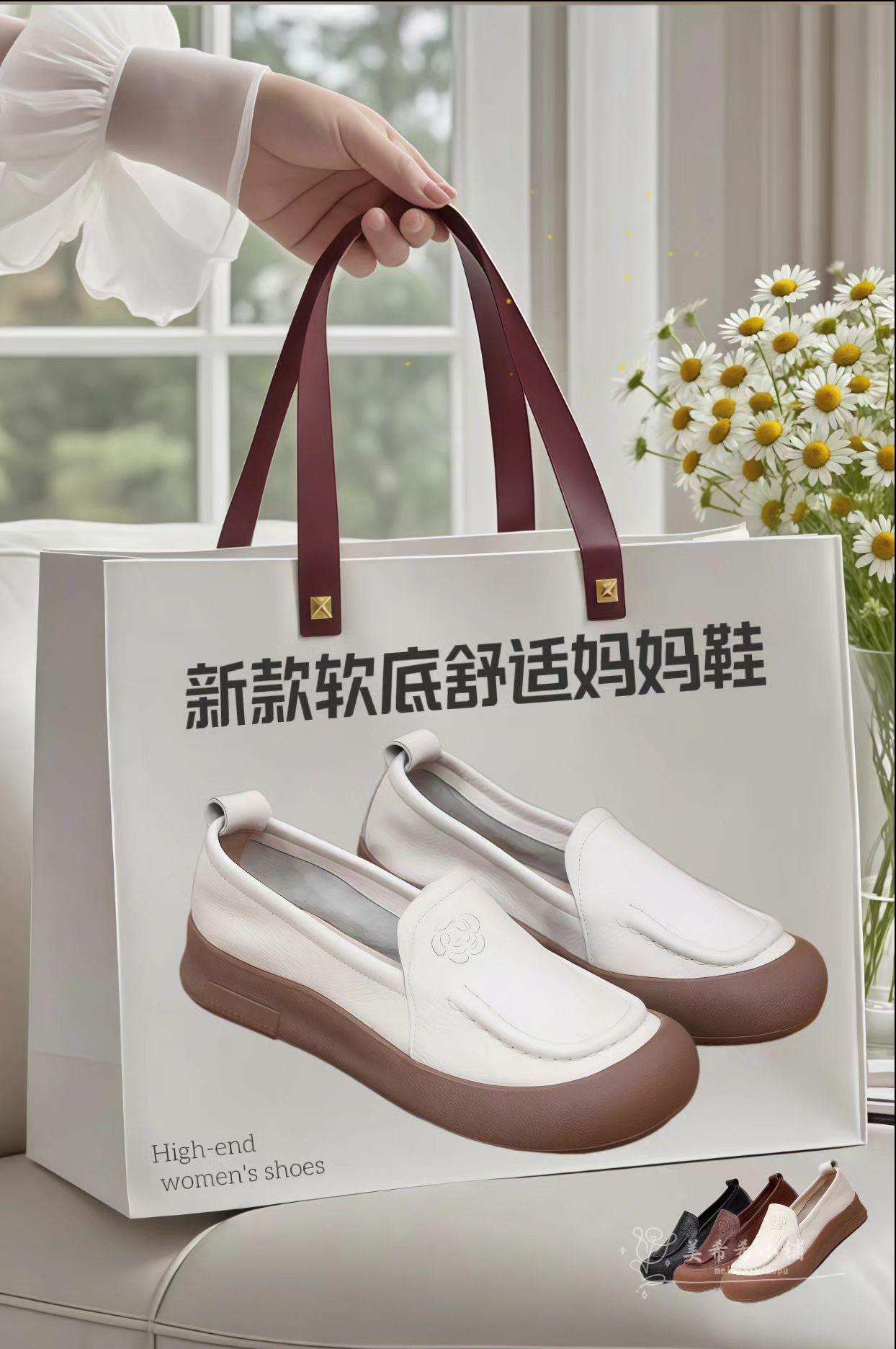 价格给到了惊喜,真的是穿不累的鞋子。给妈妈挑鞋总担心不合脚?遇到这双鞋直接给她备上准没错!这双头层牛皮单鞋,妈妈试完当场就夸“哇塞,太棒了”! 实穿又显气质,送妈妈再合适不过~ 头层牛皮的质感确实不一样,摸起来软乎乎的,上脚像踩在云朵上——妈妈说逛一下午菜市场脚都不酸。宽头设计特别贴心,脚型偏宽或有点骨质增生的妈妈也能轻松穿,再也不用忍受挤脚磨后跟的麻烦了。 春秋穿正合适,搭裤子、配裙子都好看。一脚蹬设计对怕麻烦的妈妈太友好,出门不用弯腰系鞋带;软底弹性足,在家穿、出门散步都舒服,中年妈妈想要的“舒服又体面”它全占了~ #妈妈鞋推荐 #舒适妈妈鞋 #头层牛皮单鞋 #好鞋推荐 #哎呦喂你鞋真好看