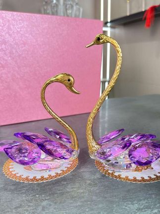 漂亮, 紫水晶的天鹅你们要不要? 真好看, 新款的施华家正版原版天鹅。