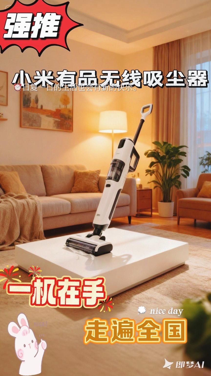 小米有品吸拖一体机。一吸即净,一拖焕新!小米有品吸拖一体机,吸拖同步告别重复劳动。超大吸力扫清碎屑毛发,活水拖布擦除顽固污渍,无线设 轻松清洁床底柜角,省下弯腰擦地的时间,让日子少点琐碎,多些温柔。#每天跟我涨知识 #居家必备 #小米吸尘器2pro #