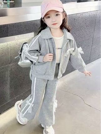 #高品质童装 #潮童穿搭 #春秋新款 #女童套装 #女童运动套装