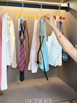 多巴胺旋转六爪挂钩挂包架家用多功能内衣衣帽免打孔挂钩收纳架子#美观实用 #收纳整理 #实用好物 #创意挂钩 #强烈推荐