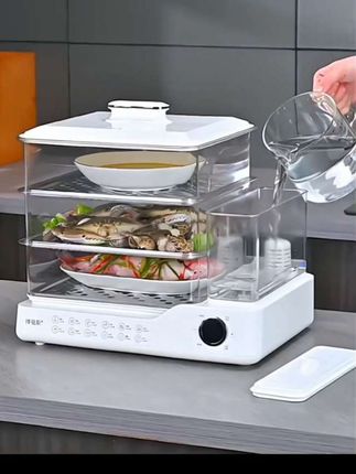 分体式的电蒸锅也太方便了吧!它的蒸盘是可拆卸的,清洗起来特别省心,而且它还有二十四小时的预约定时功能,晚上放好食材,第二天就能直接吃上现成的新鲜早餐了,真的非常方便#厨房好物 #省时省事 #智能家居 #生活好帮手