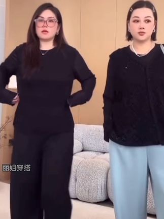 MPG JIEJIE【三克拉】大码早秋薄款长袖针织衫#早秋新款#气质衫#叠搭必备#微胖女生穿搭