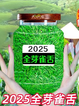 特级全芽雀舌绿茶2025新茶叶正宗明前贵州湄潭翠芽高山毛尖浓香型#雀舌#绿茶#茶叶