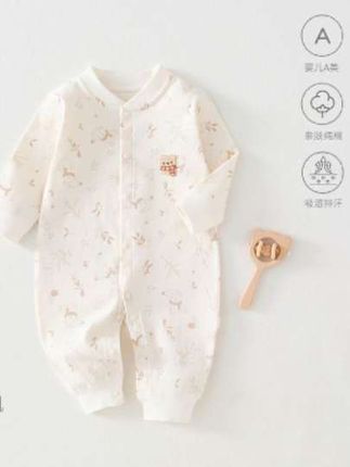 婴幼儿纯棉长袖无骨连体衣四季爬服新生儿宝宝睡衣四季款打底#宝宝衣服#婴儿衣服#新生儿#连体衣#秋衣秋裤