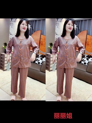 #上热门 #品质女装 #春秋睡衣 #七分袖#家居服 @丽丽穿搭