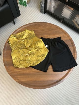 我也是头一次给儿子穿这种又凉快又舒服的国风款式小套装,上身真的超帅气#高品质童装 #新中式穿搭 #男童穿搭 #男孩子也要有衣品 #潮童穿搭