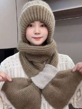 #帽子 #帽子围巾一体 #防寒帽 #防寒保暖 #冬天就要保暖又好看