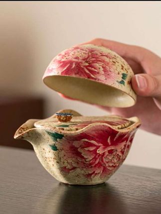 火石红诧寂复古快客杯#茶具 #快客杯 #茶壶 #茶具套装 #旅行茶具