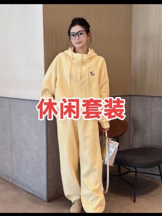 2025秋款腊肠狗刺绣连帽套装8352 Q#休闲套装两件套 #连帽套装#休闲风 #两件套女装