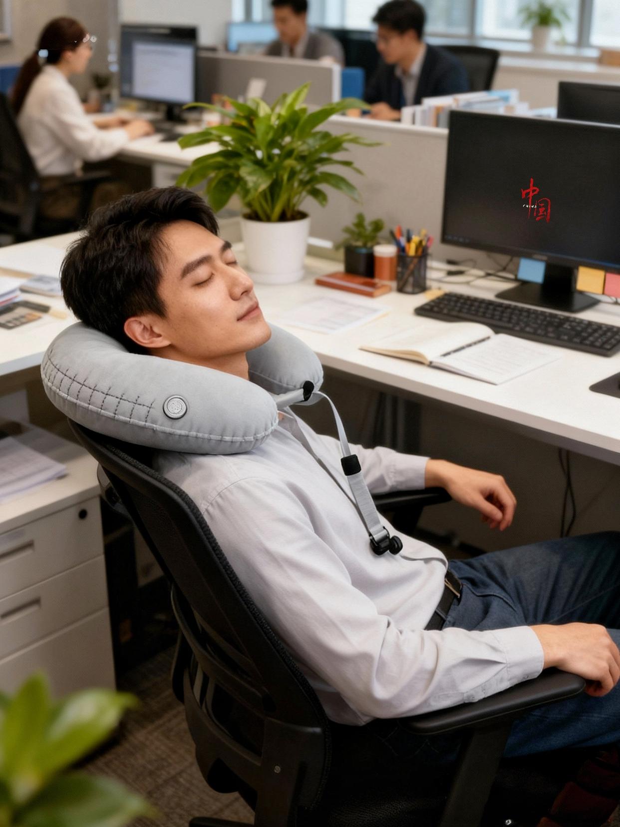 U型充气便携颈枕。坐高铁、坐飞机什么都可以不带,但是这个充气u型枕我一定会带,上车倒头就睡,睡一半脖子跟断了一样,好半天都缓不过来。带上这个随便怎么睡脖子都很舒服,能。挡东倒西歪,睡着时就像一双大手托着你的下巴一样。他是充气的,很柔软,用的时候按几下就起来了,不用的时候把气这么一放,塞哪都不占地。如果你爱旅行,总出差,还喜欢办公室午睡,但是脖子经常不舒服的,真的要随身备一个。 #强烈推荐 #高级感 #出行必备#颈枕