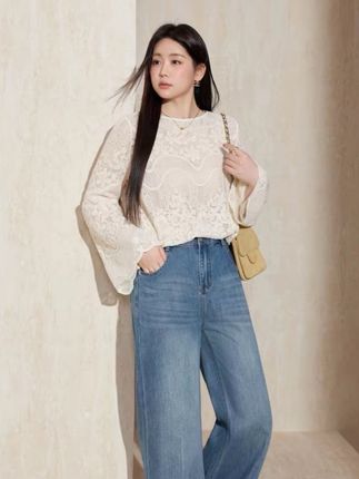 #秋季百搭牛仔裤 #休闲直筒牛仔裤 #通勤搭配 #百搭神裤 #大码女装