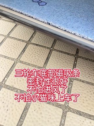 #原创视频 家人们,选三轮车一定选底部是平的,装上磁吸条不怕进风了也不怕小猫咪进去了,暖和 #三轮车改装 #创作灵感