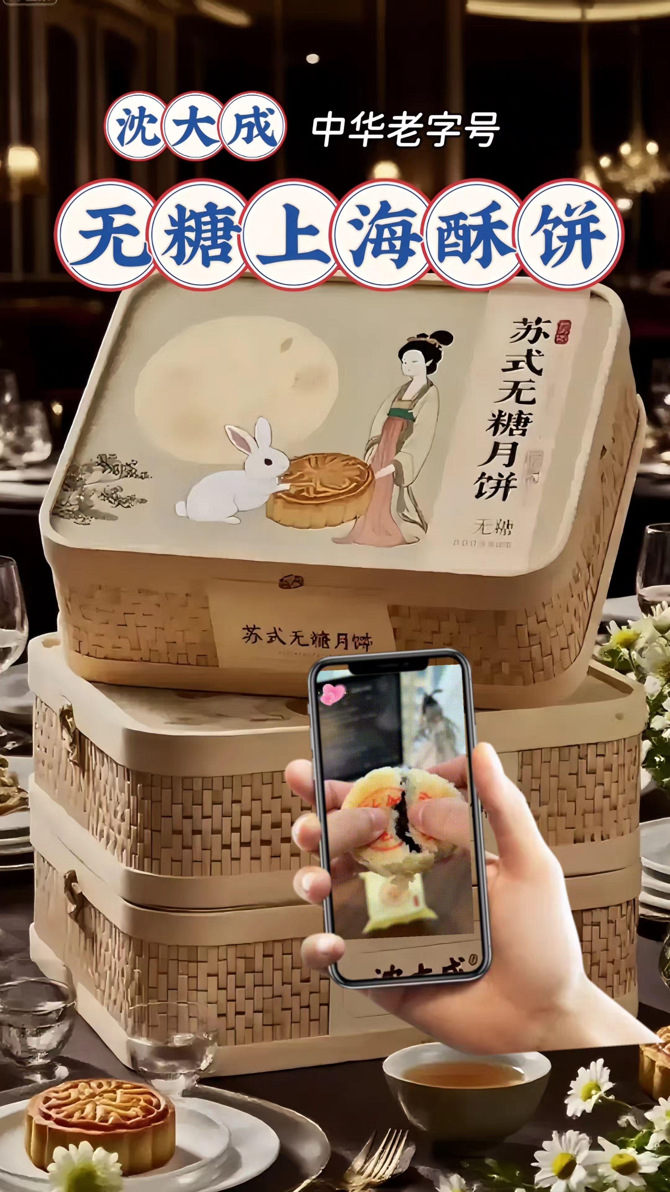 被问了无数次的上海沈大成无糖酥饼!4种口味,龙井茉莉、上等五仁、椒盐白果、玫瑰细沙,每一口都酥到掉渣,馅料饱满。用木糖醇代糖,控糖期也能放心炫,赶紧戳小黄车囤起来!#月饼 #点心美食 #点心 #茶点 #沈大成无糖酥饼@DOU+上热门