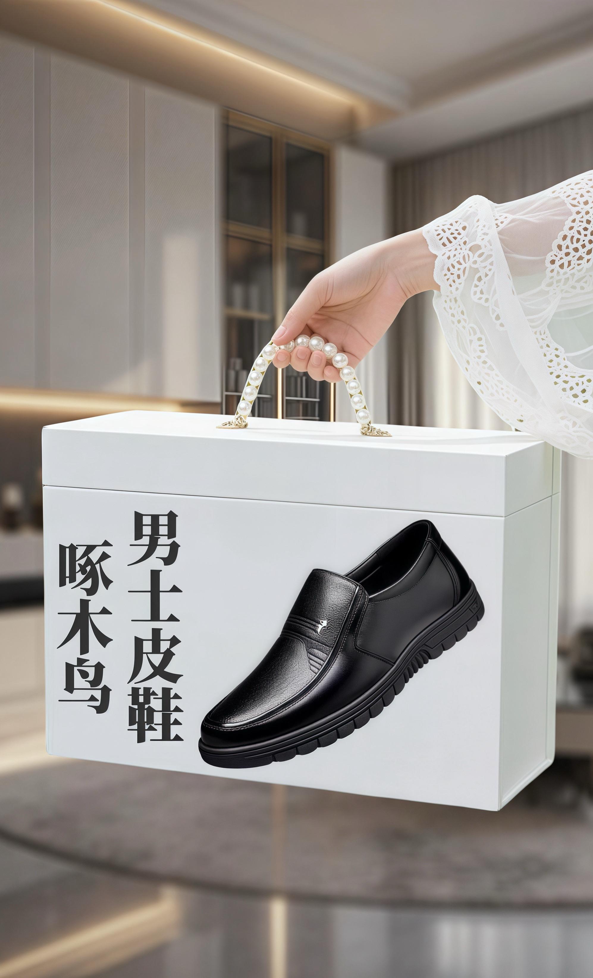 男款正品皮鞋|秋季新商务休闲风,软底套脚一脚蹬,给爸爸的舒适选择 #男士商务鞋 #爸爸鞋推荐#啄木鸟男士皮鞋#便宜又好穿