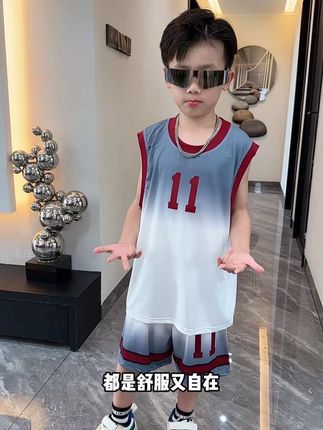 这也太潮太酷了吧!超级舒服又好看的编排速干套装!面料柔软细腻透舒适#夏季必备 #篮球球衣短袖套装 #运动休闲套装 #运动套装 #高品质童装